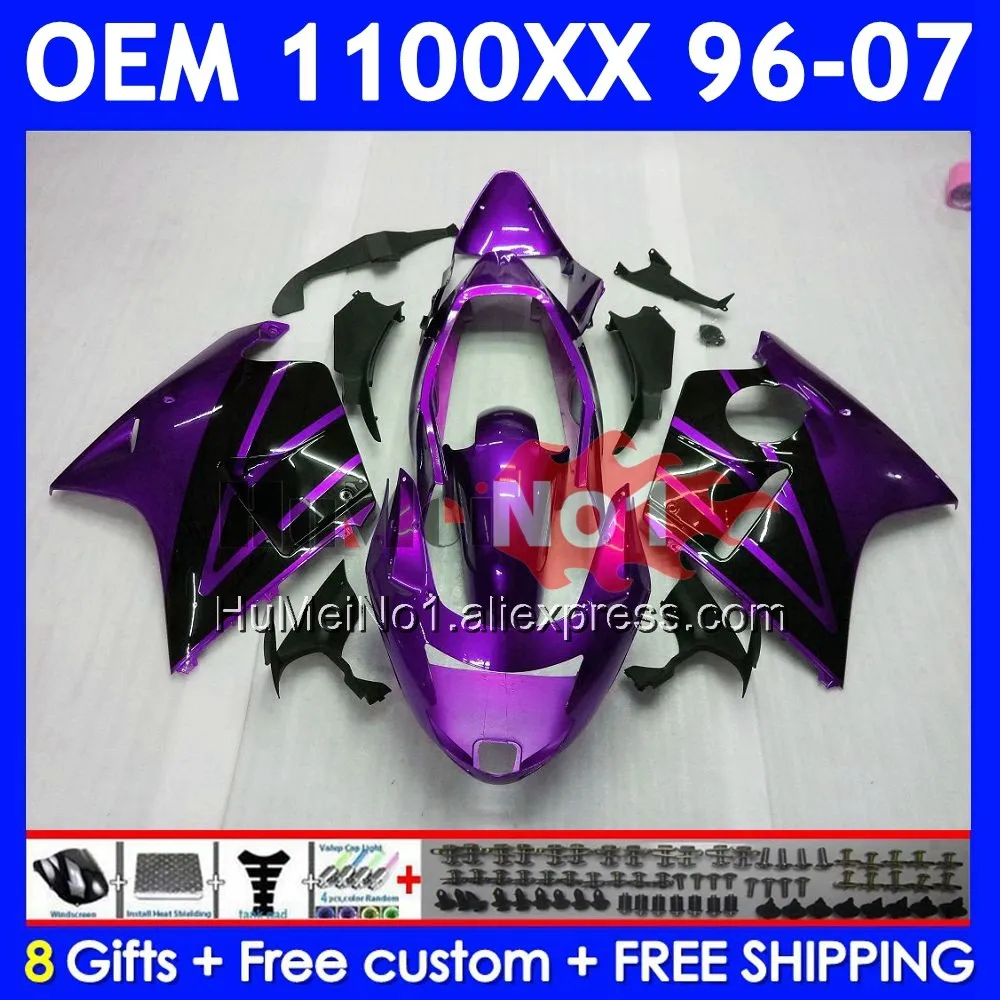 Purple black OEM Blackbird For HONDA CBR 1100 XX 1100XX 70No.63 CBR1100XX 96 97 98 99 00 01 02 2003 2004 2005 2006 2007 Fairing