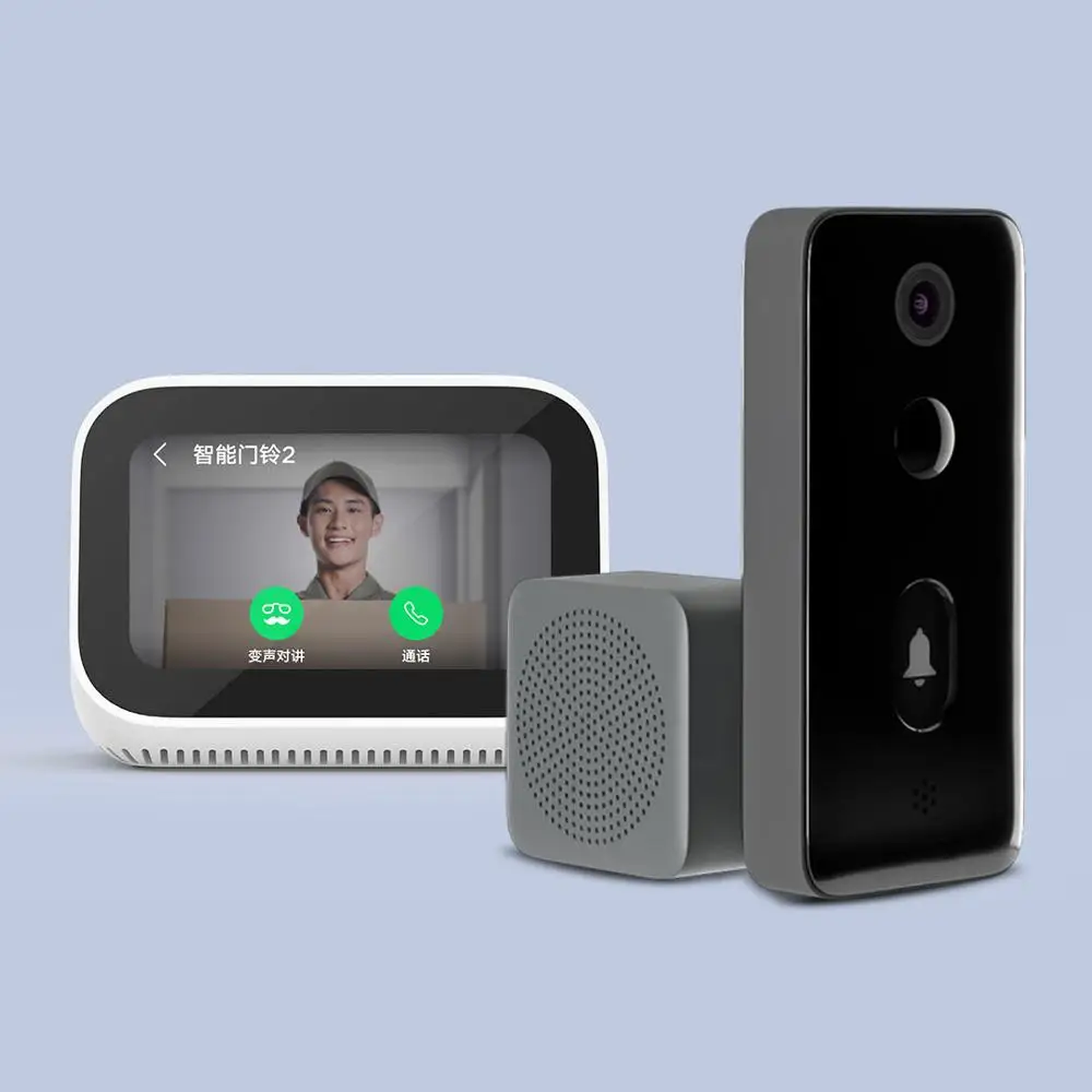 Xiaomi-AI Smart Video Campainha 2, Detecção Humana, 3Day, Armazenamento em Nuvem, Mudança de Voz, 2Way Talk, Visão Noturna, DND, MJML02-FJ