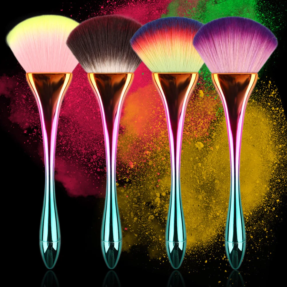 

Rainbow Powder Brush Design Durable Makeup Brush For Fashion Blush Application Tool