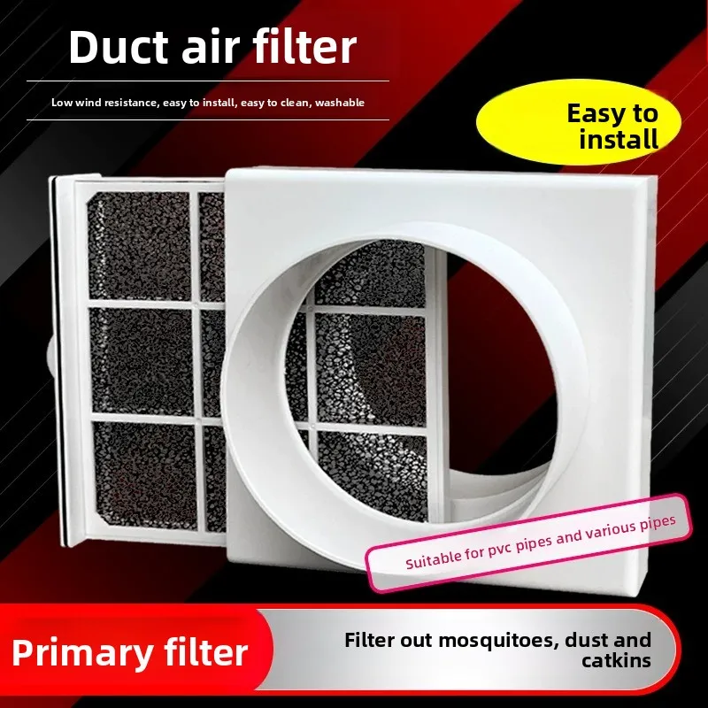 Insect & Dust Proof Vent Filter for Fresh Air Exhaust Fan Inlet Round Duct Cover Mesh Screen