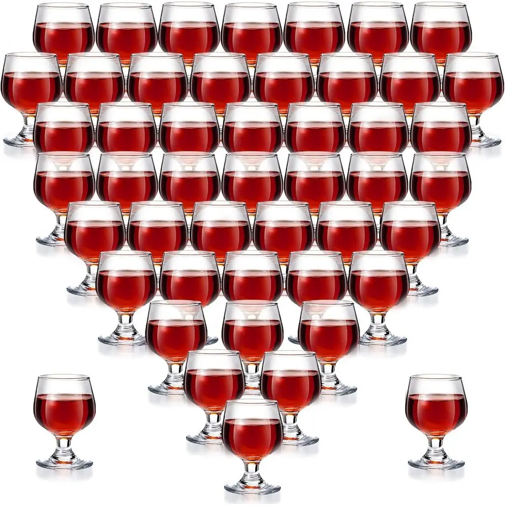 

Mini Shot Glasses Set, 1.7 oz Cognac Snifters, 48-Piece Dinnerware for Brandy, Whiskey, Wine, and More