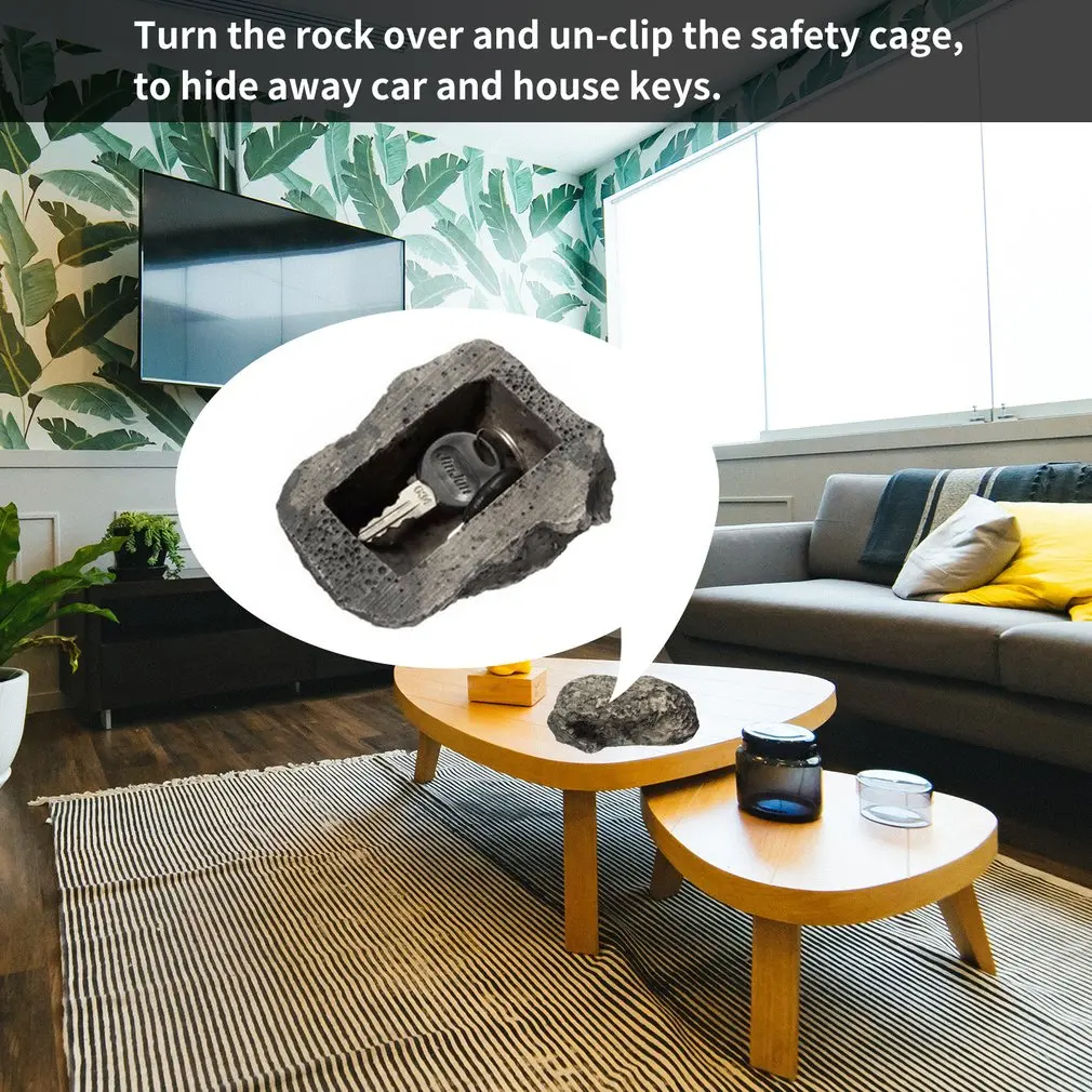 Outdoor Reserve Tuin Sleutelhanger Rock Verborgen Hide In Steen Security Safe Cover Containers Safe Box Mini Locker