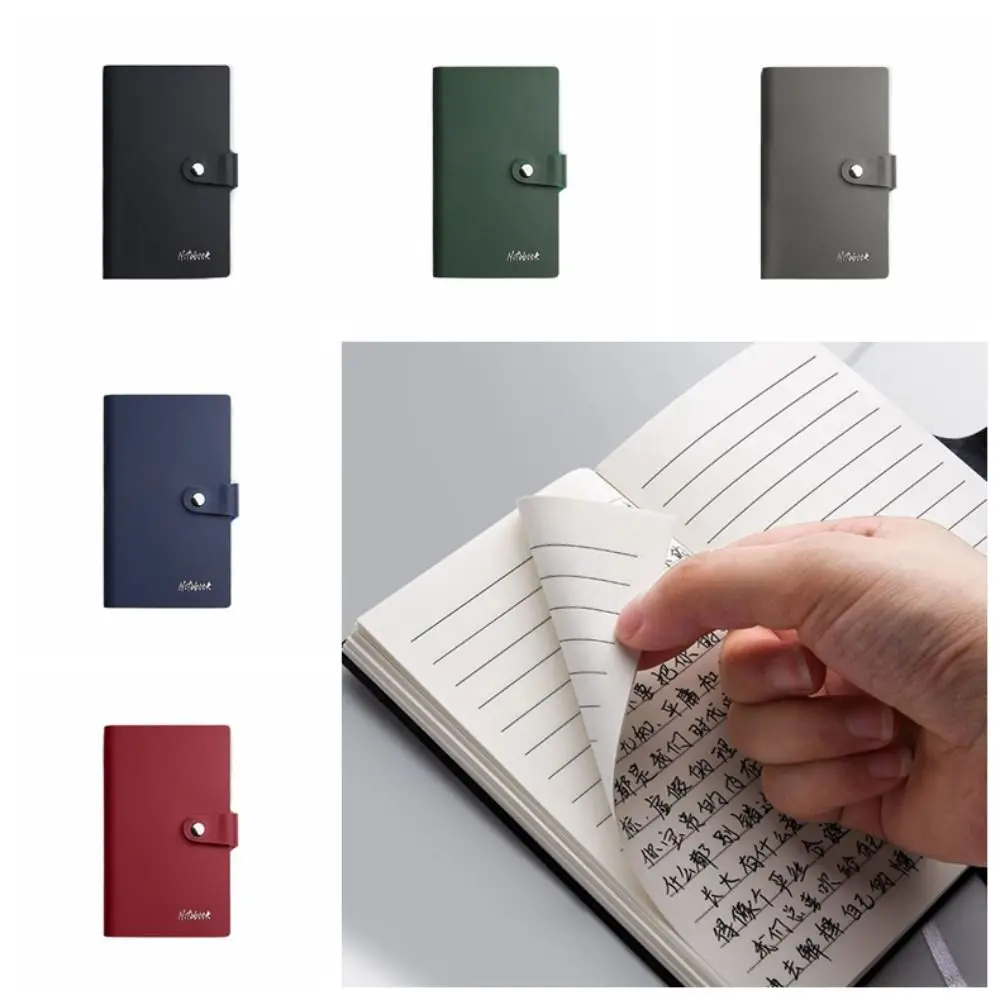 6 Color Memo Diary Planner A7 Mini Notebook Scrapbooking Word Book Pocket Notepad Agenda Organizer PU Cover Diary Notebook