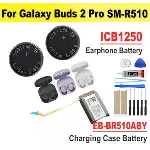 Bilashmart Battery EB BR510ABY Samsung Galaxy Buds 2 Pro Buds2 Pro SM R510 Earphone Headset Battery ICB1250 NS1250 +Free Tools
