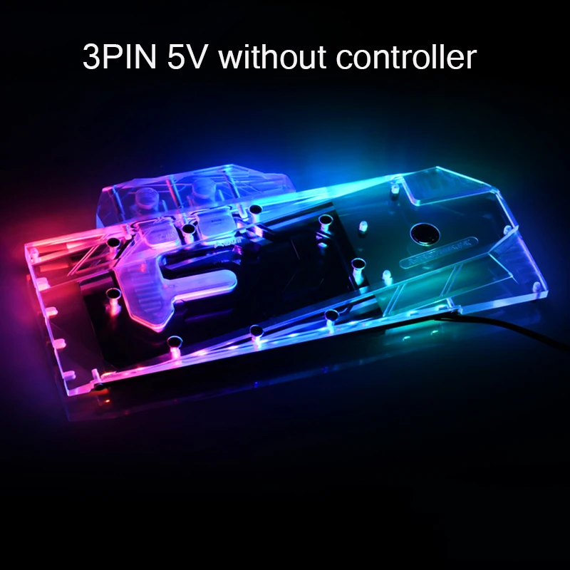 Bykski GPU Water Block A-RX5700XT-X for AMD Radeon Public PCB RX 5700 XT/5700 Full Cover GPU Water Cooling Cooler RGB RBW Light