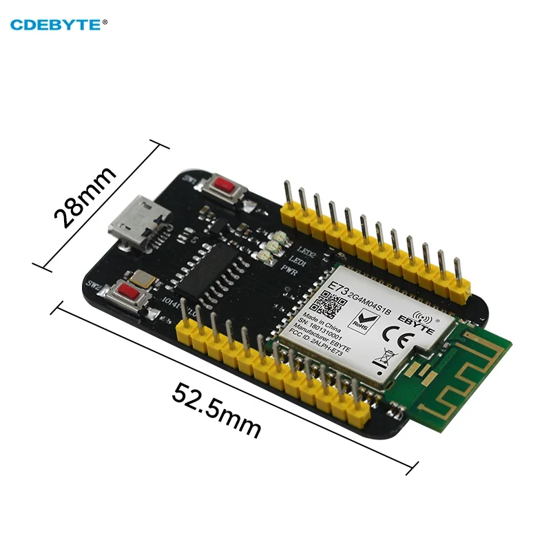 E73-TBB Test Board For Bluetooth ARM nRF52832 2.4Ghz 2.5mW IPX PCB Antenna IoT uhf Wireless Transceiver Ble 5.0 rf Receiver