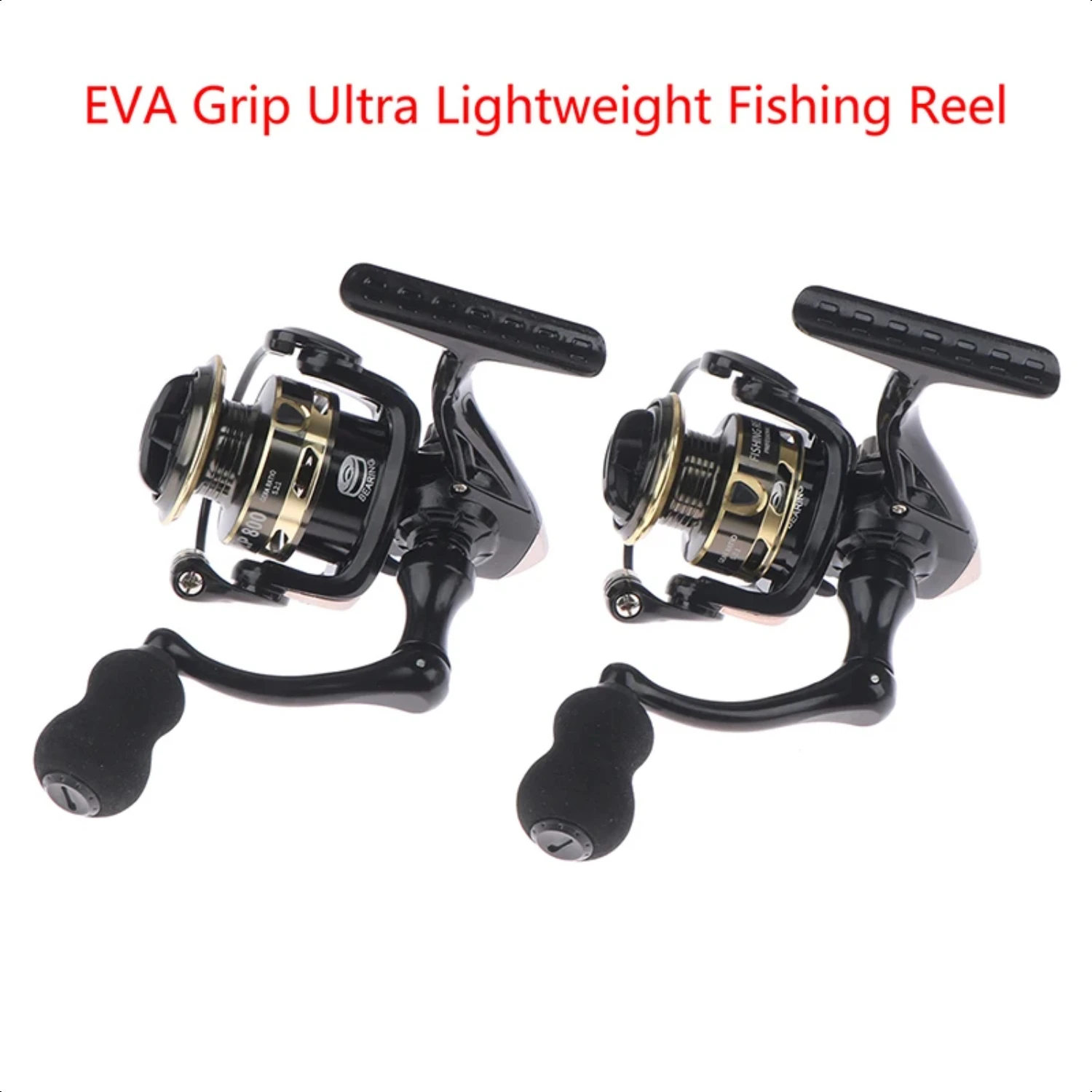 Perfect for Fishing Enthusiasts: Ultra-Lightweight High-Speed Mini Spinning Reel - 500/800 Series with Comfortable 12+1BB Grip a