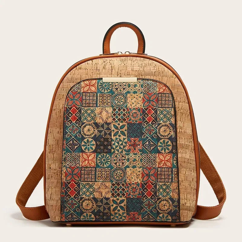 

Kraft Paper Big Capacity Hippie Gypsy Backpack Vintage Retro Eco Leather Boho Bohemian Ibiza Ethnic Medium Size Street Backpack