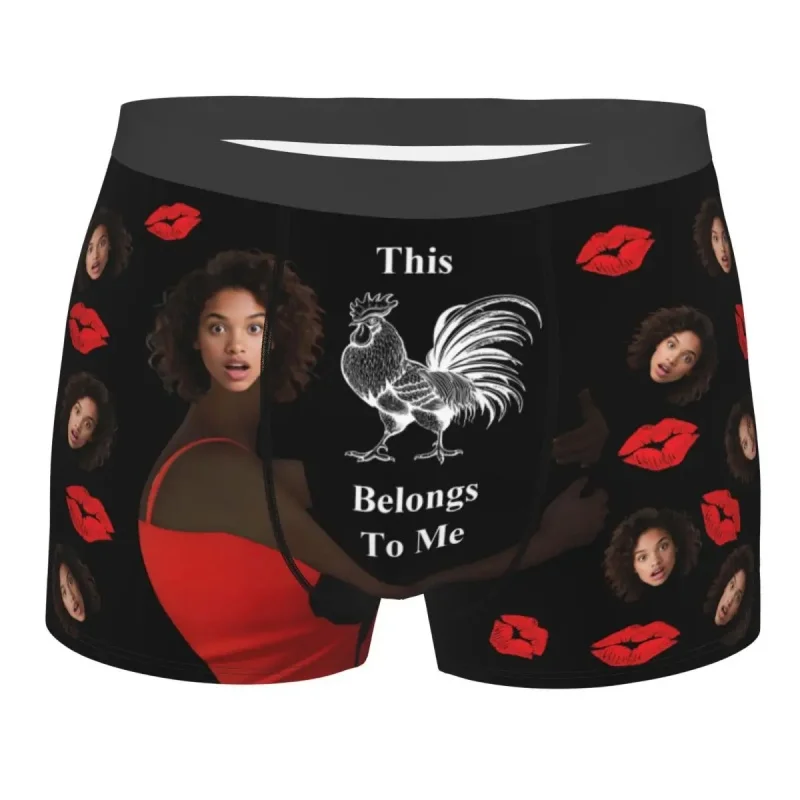 Custom Face Print Boxer Briefs - Funny & Romantic Personalized Gift for Husband, Dad or Boyfriend