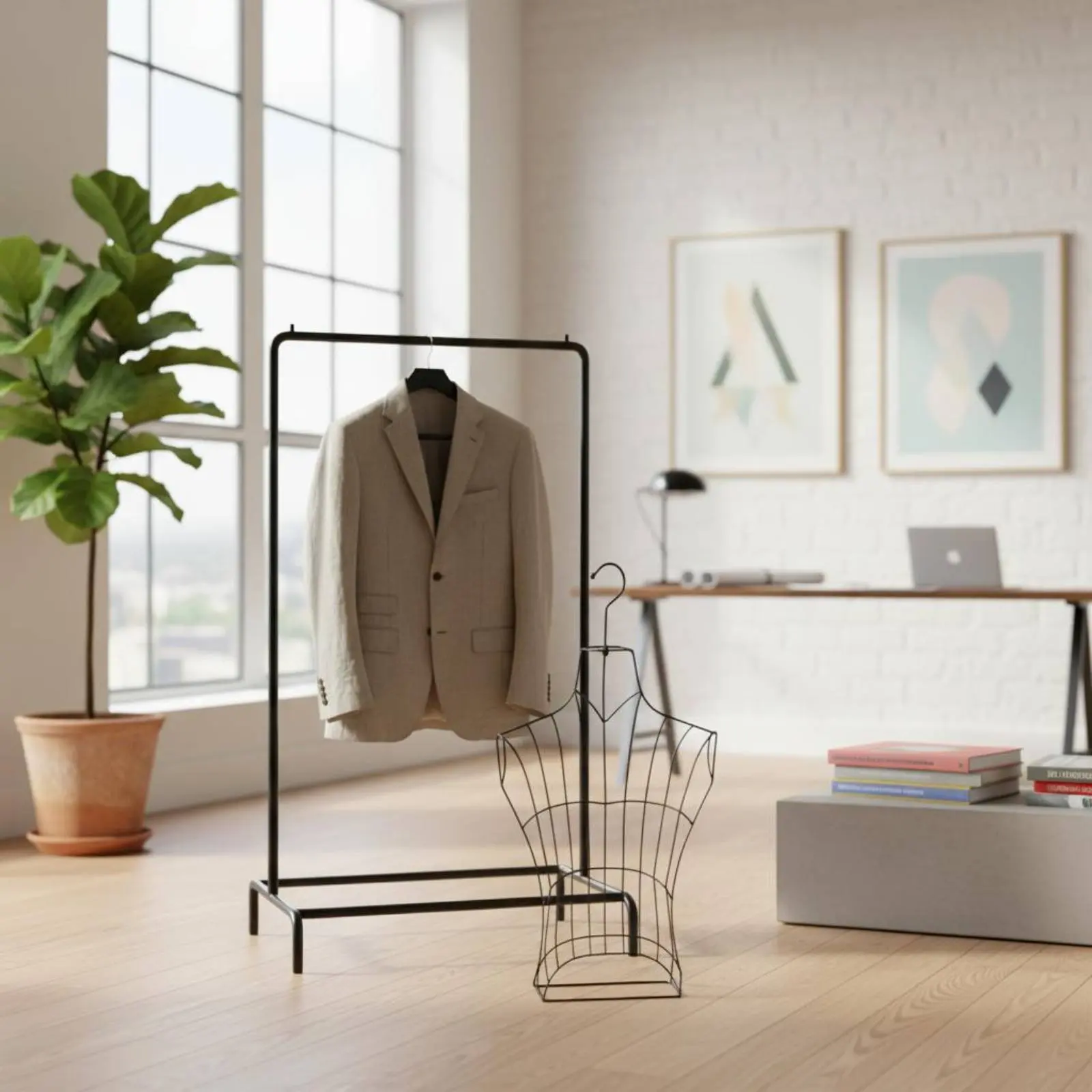 Iron Dress Form Metal Frame Male Dress Form Stand Male Mannequin Torso Lightweight and Portable Wire Clothing Model Space Saving
