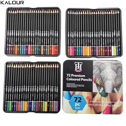 KALOUR 50/72/120/180 Oil Colored Pencils Set 예술용품 Art Stationery  School Supplies Lapicera Professional Sketch Pencil Drawing