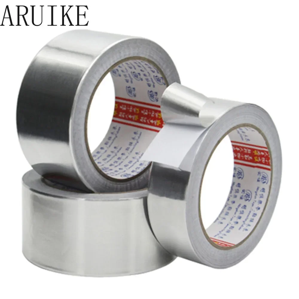 

Aluminum Foil Tape Thickness 0.07 Mm L 20M High Temperature Shielding Waterproof Pipe Water Heater Exhaust Tin