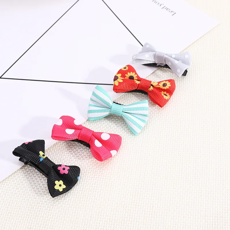 20pcs/set lot Ribbon Bow Tie Baby Girl Mix Colours Small Ribbon Bow Pet Bowknot Craft DIY Wedding Decor Hair Accessories