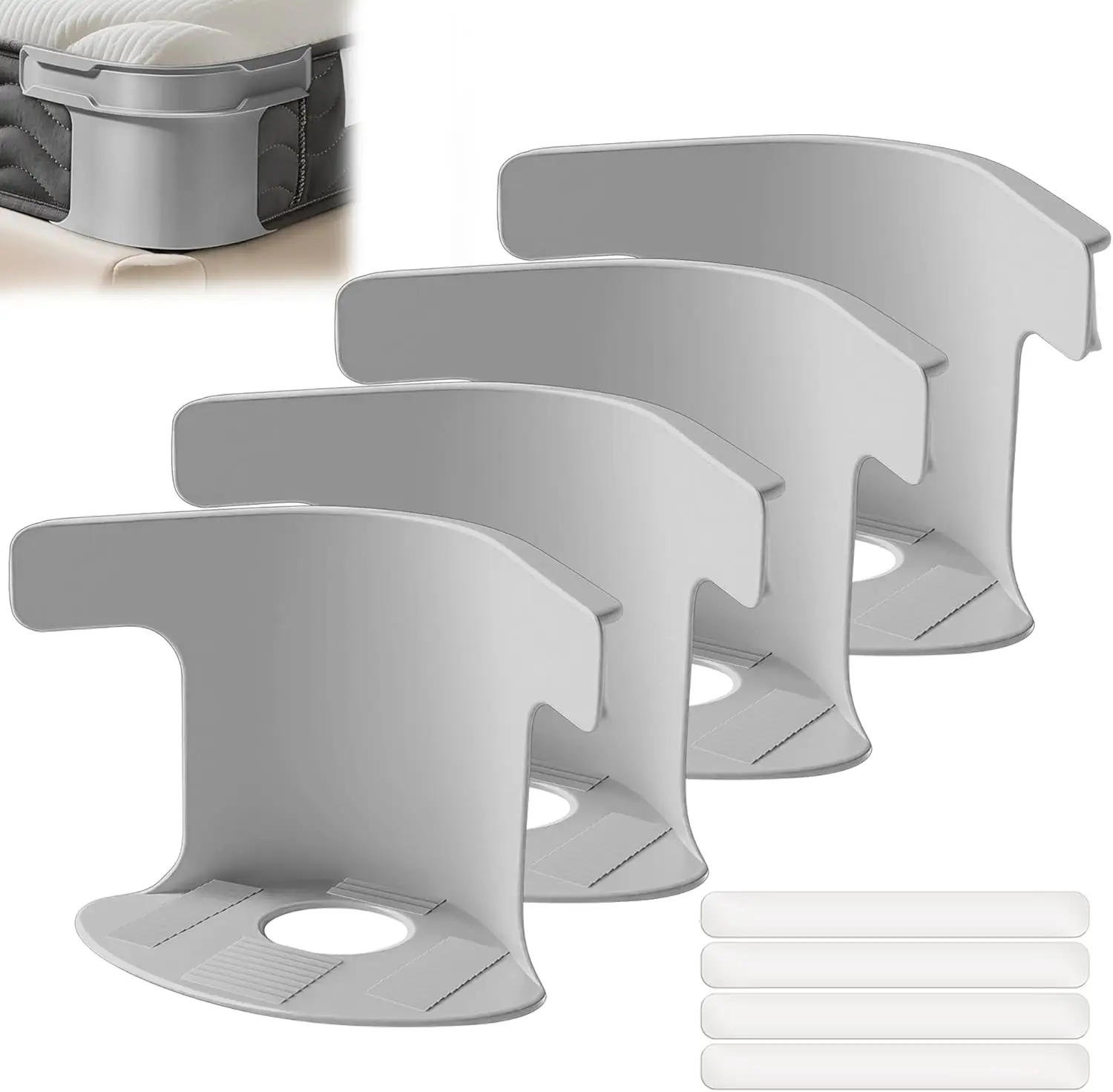 4-حزمة غطاء سرير غير مرئي حامل مقاطع الأشرطة لا زلة إبرة خالية القابضون آمنة الفراش المضادة للتحول السحابات للأسرة #1