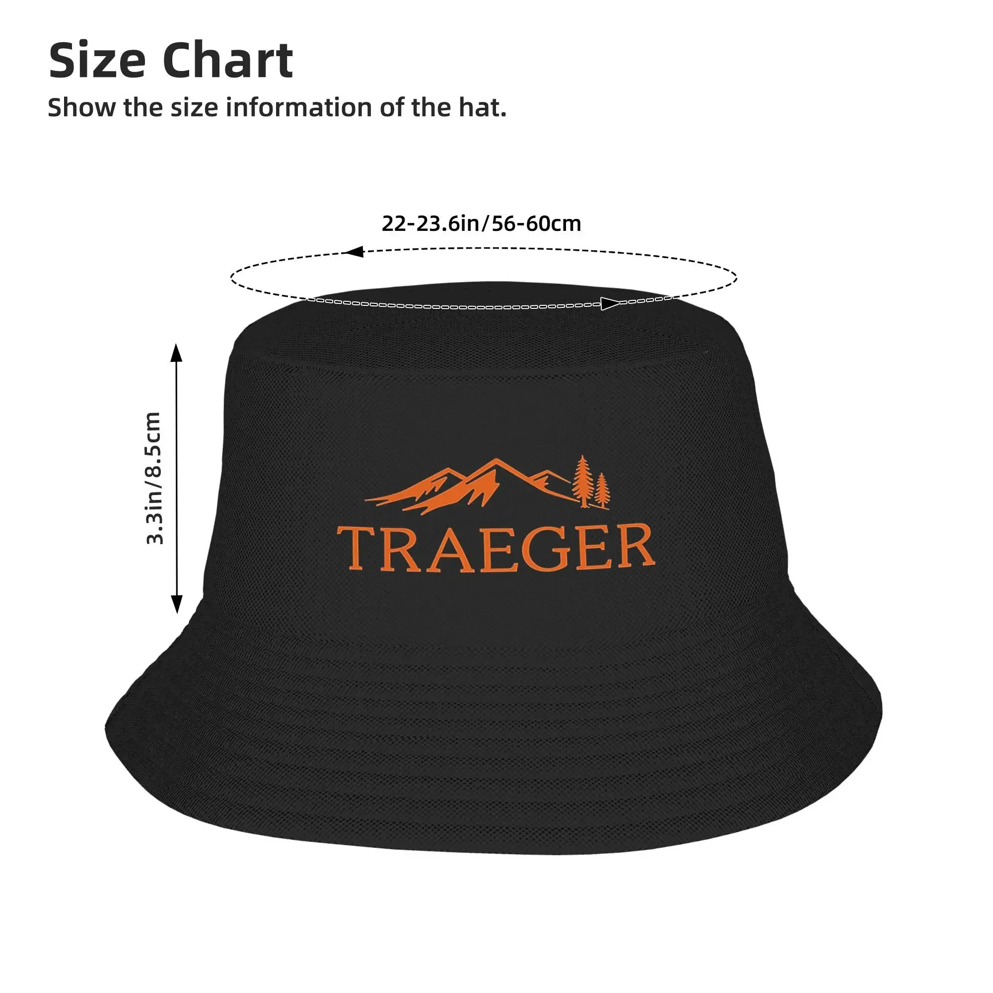 Traeger Pellet Grill Smoke BBQ Essential Bucket Hats Panama For Kids Bob Hats Reversible For Summer Beach Fishing Unisex Caps