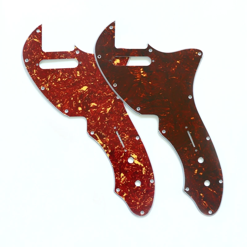 Guitar Guard For 69Thinline Fender Tele, Vintage White F-hole Panel Mint Green, Tortoiseshell Pearls
