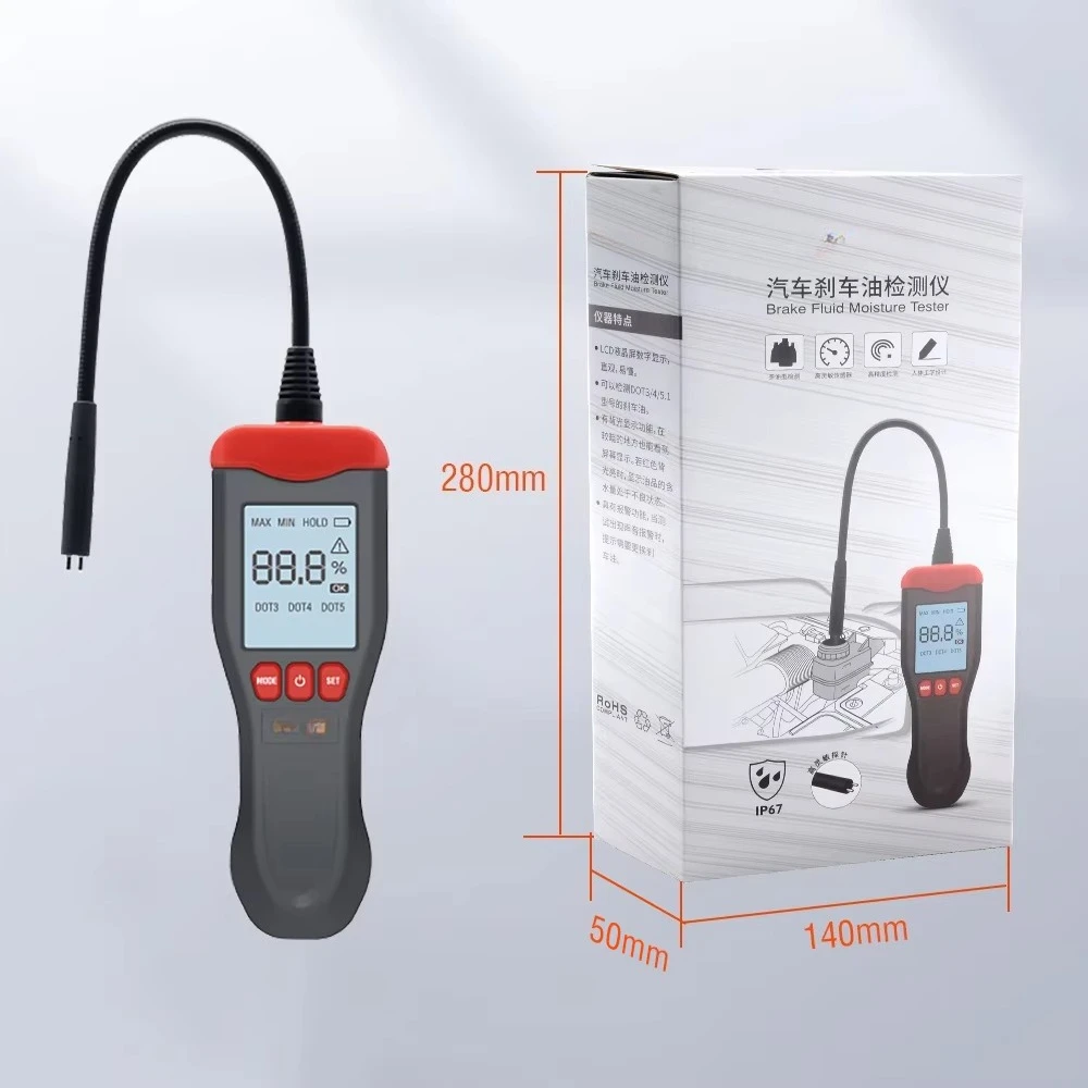 Hot Sale 9V Auto Brake Fluid Tester Digital Car Brake Oil Tool DOT3/4/5/5.1 HD Indicator Check Display Auto Oil Tool
