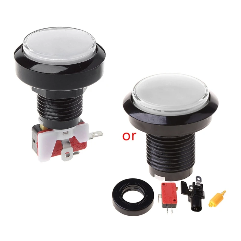 조명된 푸시 버튼 아케이드 기계 게임 콘솔 부품 12V 램프 45mm 버튼