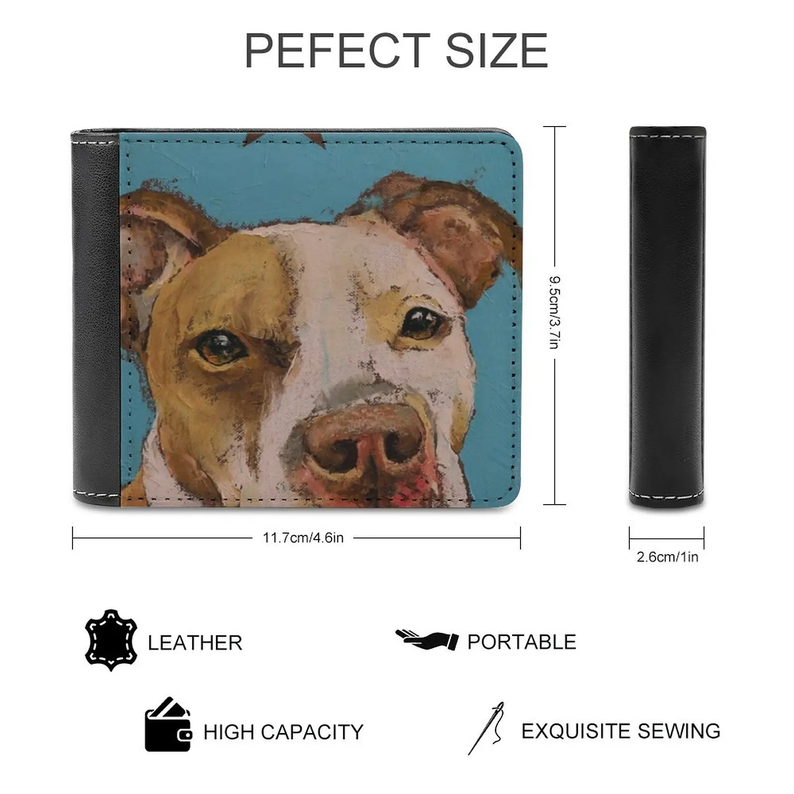 American Pit Bull New Men Wallets Pu Leather Men Purse High Quality Male Wallet Dog Dogs Pit Bull Pitbull American Terrier