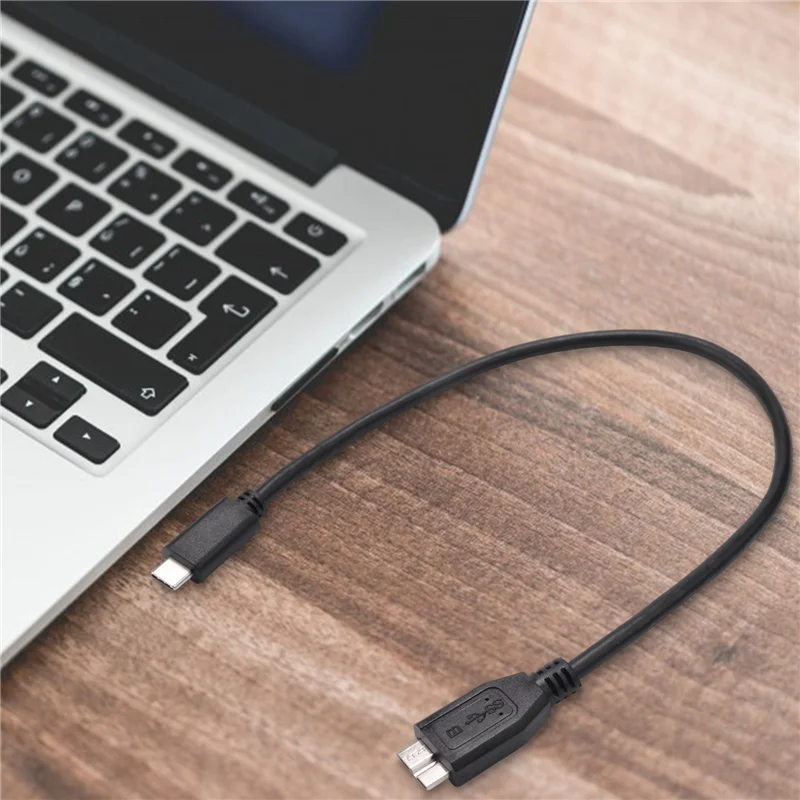 Cable para disco duro, cable de datos USB 3.1 tipo C macho a USB 3.0 Micro-B macho para tableta y teléfono