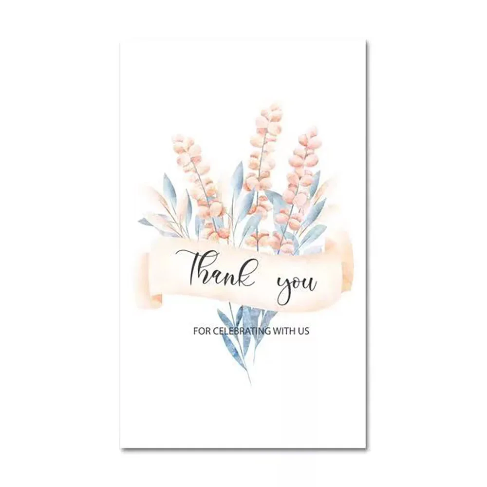 10-30pcs Thank You card white thanks for your purchase card Paper Cards For Small Shop Gift Packet