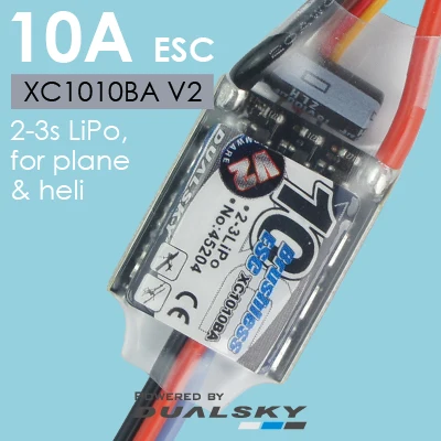 

Dualsky XC1010BA 10A ESC с BEC, микро бесщеточный регулятор скорости для самолетов с неподвижным крылом