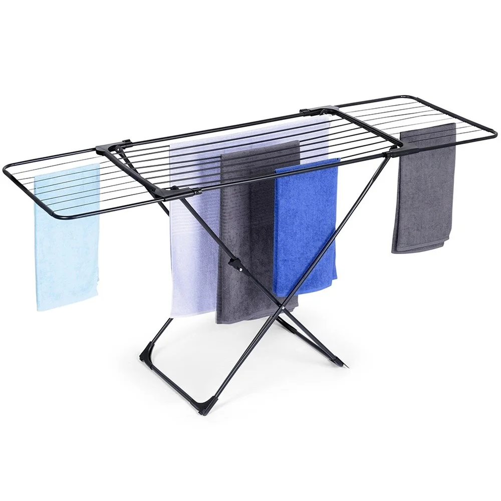 Zwarte Glijbaan Metalen Wasdroger Xxl 108-182 Cm