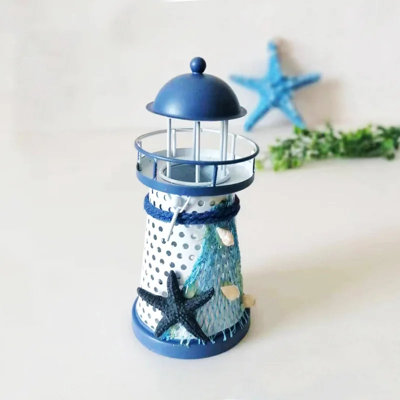 Image 6: Bougeoir de vacances en fer forgé fait à la main, phare de style méditerranéen, ci-après, décor à la maison, # LL, vente chaude