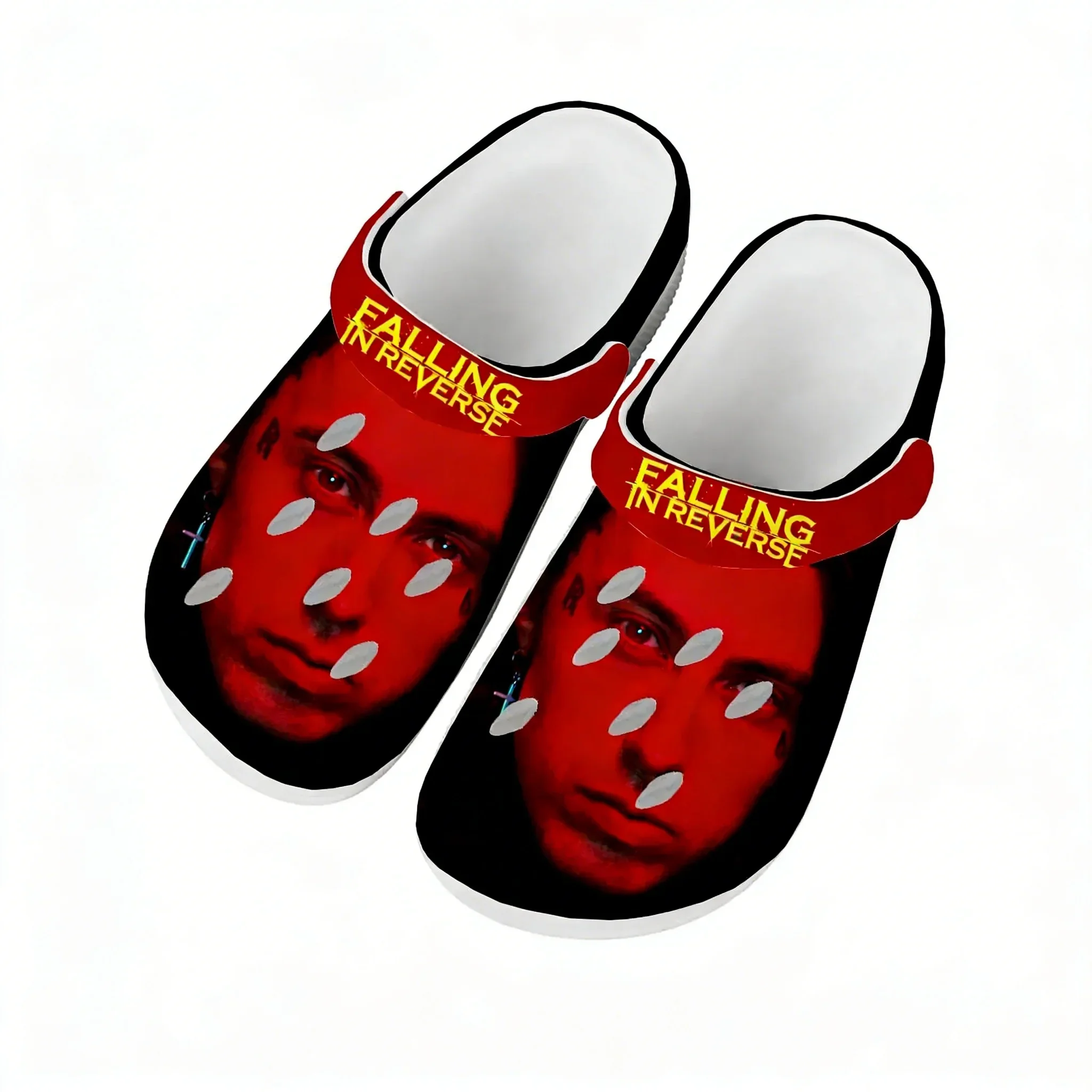 Falling in Reverse Sandals Men Women Teenager Fashion Water Shoes Rock Band Garden Breathable Comfort Beach Clog Custom Slippers - view 3