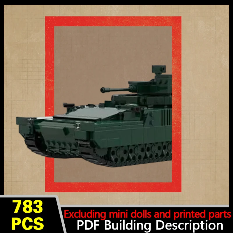 Type 59 Main Battle Tank Model MOC Building Bricks War Equipment Modular Technology Gifts Holiday Assemble Children Toys Suit