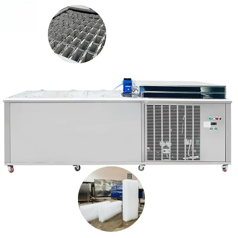 

Customized Stainless Steel Industrial Ice Maker Ice Block Cube Machine Heavy Duty Commercial for Business Use