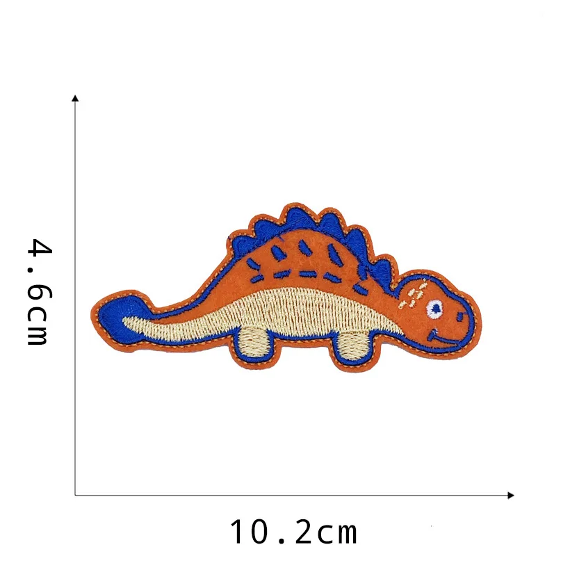 Cartoon Dinosaur Patch Iron On Kids Clothing Stickers DIY Sewing Jeans Coats Backpack Appliqued Badge for Hats Shoes Clothes