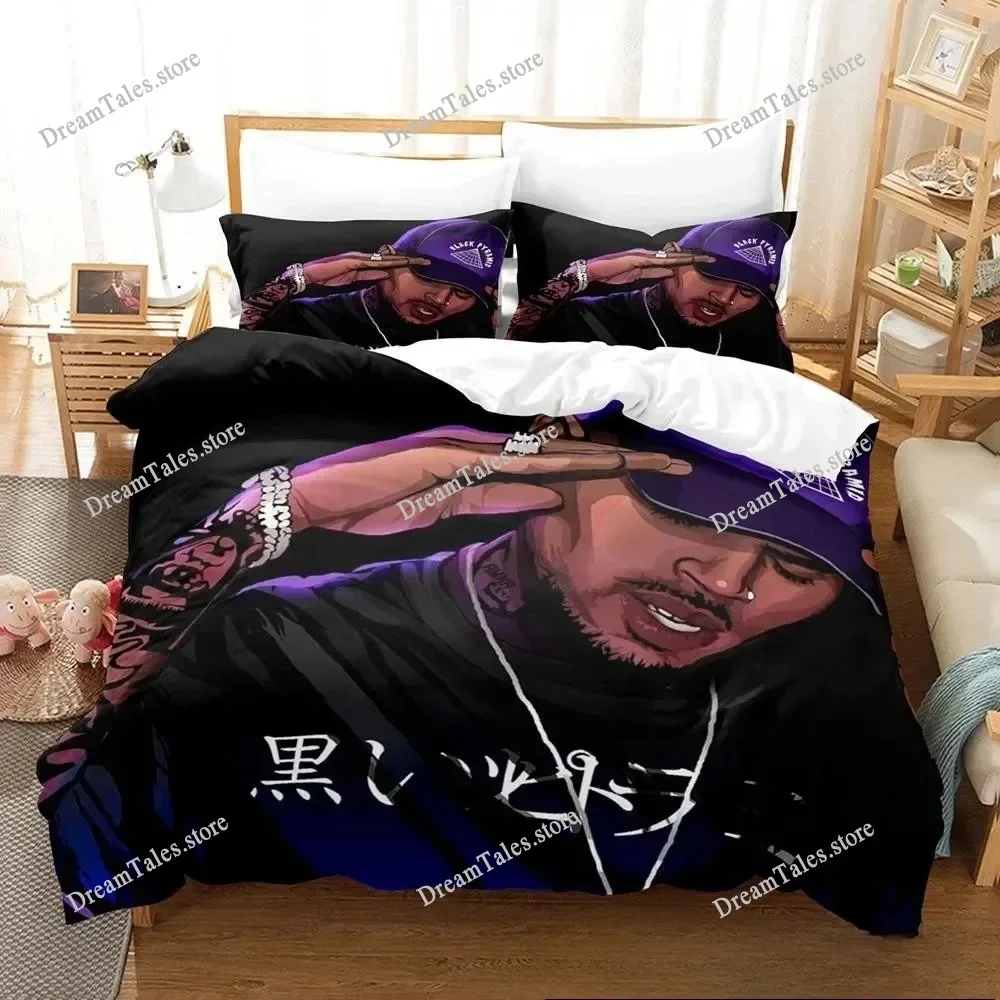 3D Print B-Chris Brown Bedding Set Single Twin Full Queen King Size Bed Set Adult Kid Bedroom Duvet cover Sets 6