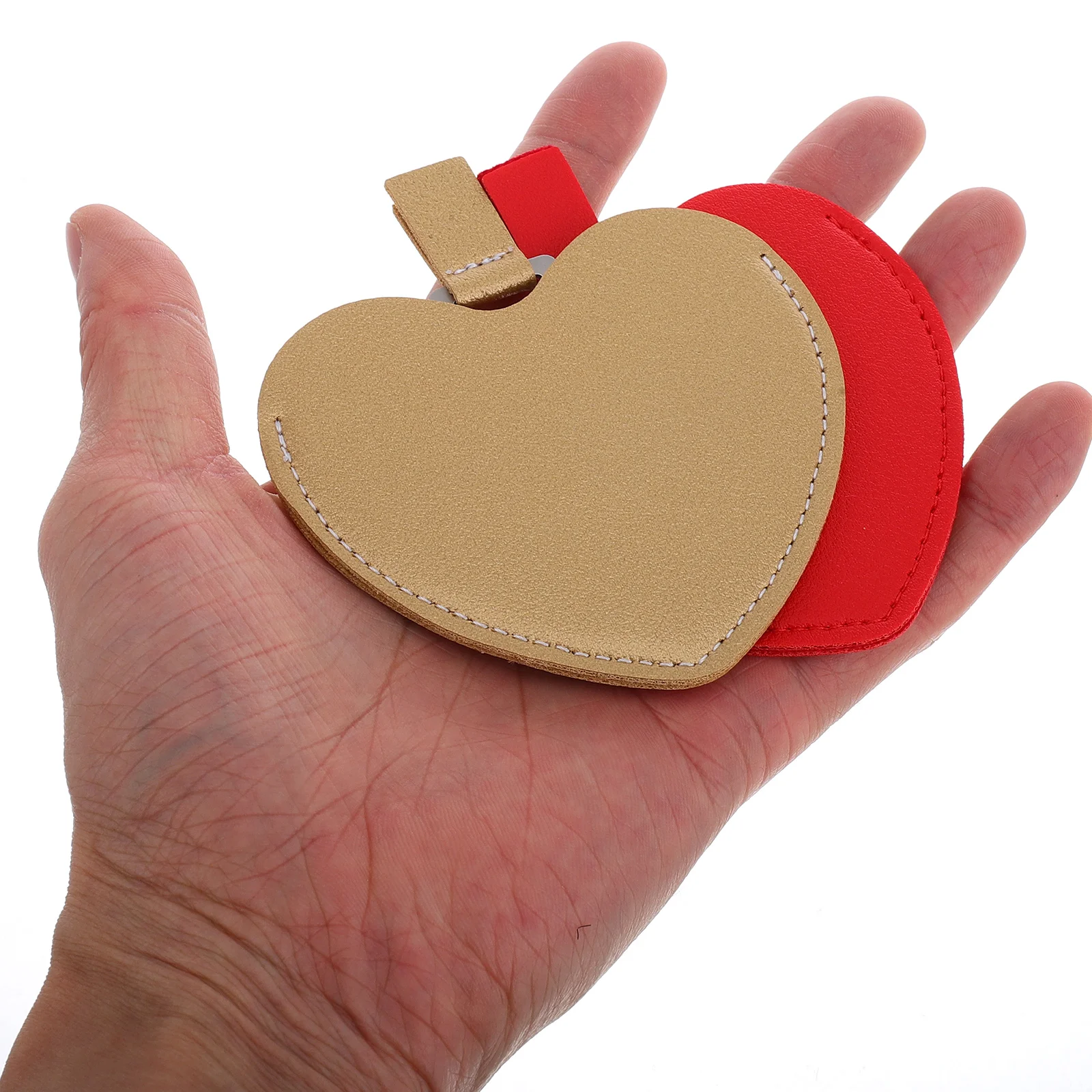 

2pcs Shaped Bling H Mirror Stainless Steel Makeup Mirrors Small Portable Compact H Mirror Vintage Travel