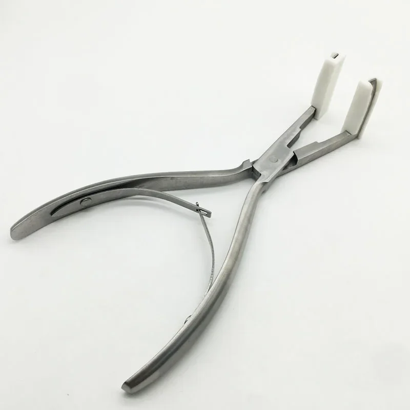 Alat Tang Ekstensi Rambut Pita Pinset 7 Inci untuk Set Tang Ekstensi Rambut Baja Nanoring untuk Menghilangkan Pita Pada Ekstensi Rambut