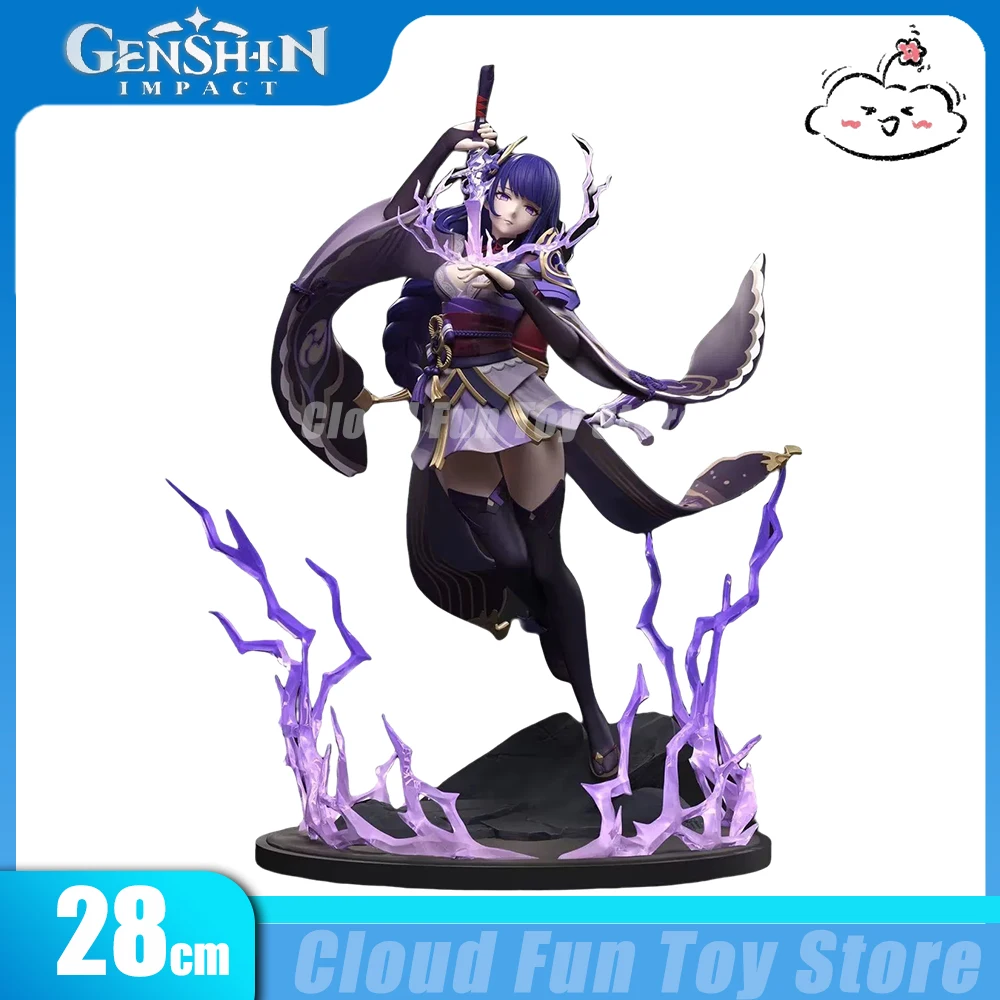 

28cm Genshin Impact Anime Figure Raiden Shogun Action Figures Beelzebul Figurine Gk Pvc Statue Model Decoration Christmas Gifts