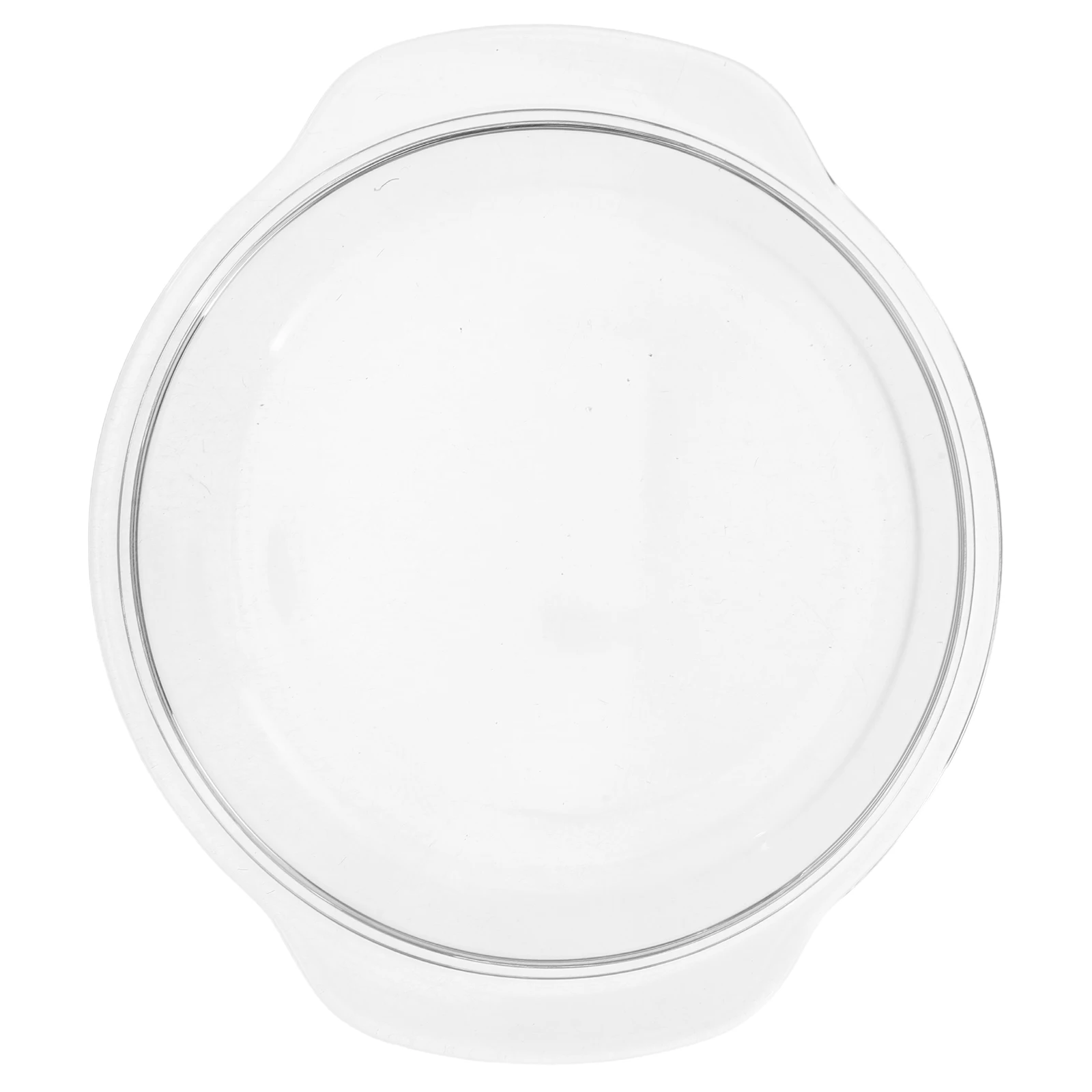

1pc Glass 17.8Cm Microwave Splatter Cover Reusable Clear Food-Grade Plate Cover For Bacon Beef Burgers Bread Grilled