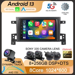 Rádio do carro Android 13 para Suzuki Grand Vitara 3 2005-2012 2013 2015, 2 Din Stereo, Leitor de vídeo multimídia, navegação, Carplay, 7 Polegada