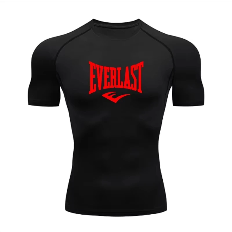 تي شيرت رجالي مضغوط بأكمام طويلة من EVERLAST، واقي من الشمس، ملابس تدريب للياقة البدنية ومضادة للطفح الجلدي #4