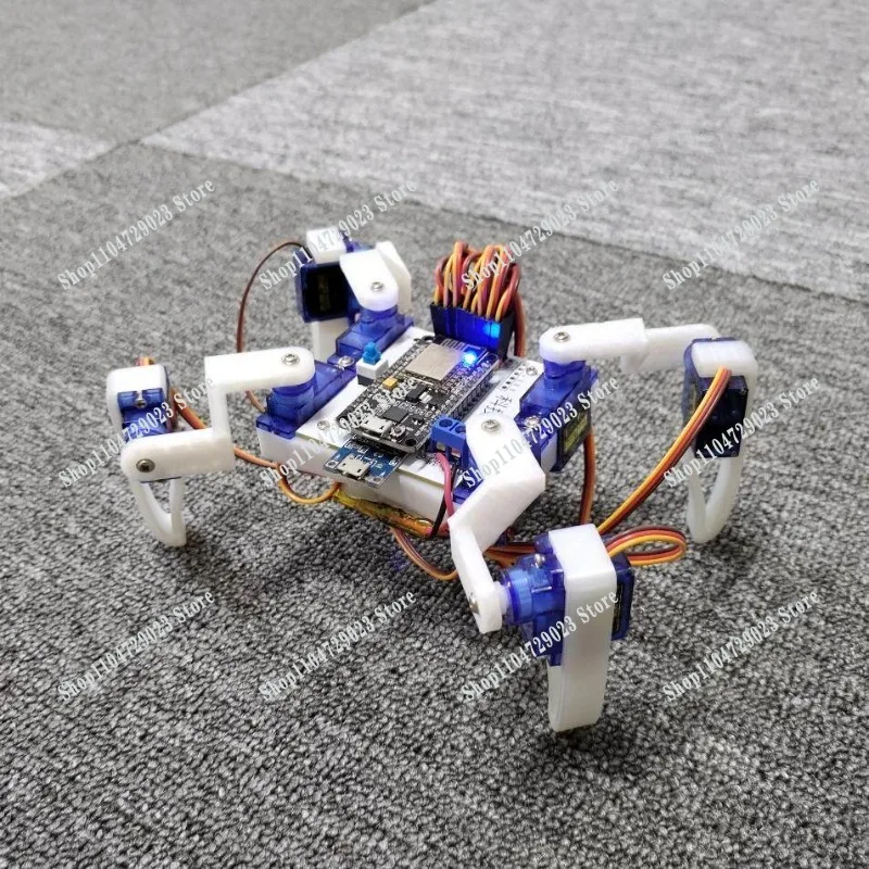 Manufacturer's hot-selling four-legged spider bionic robot programming electronic building block microcontroller DIY kit