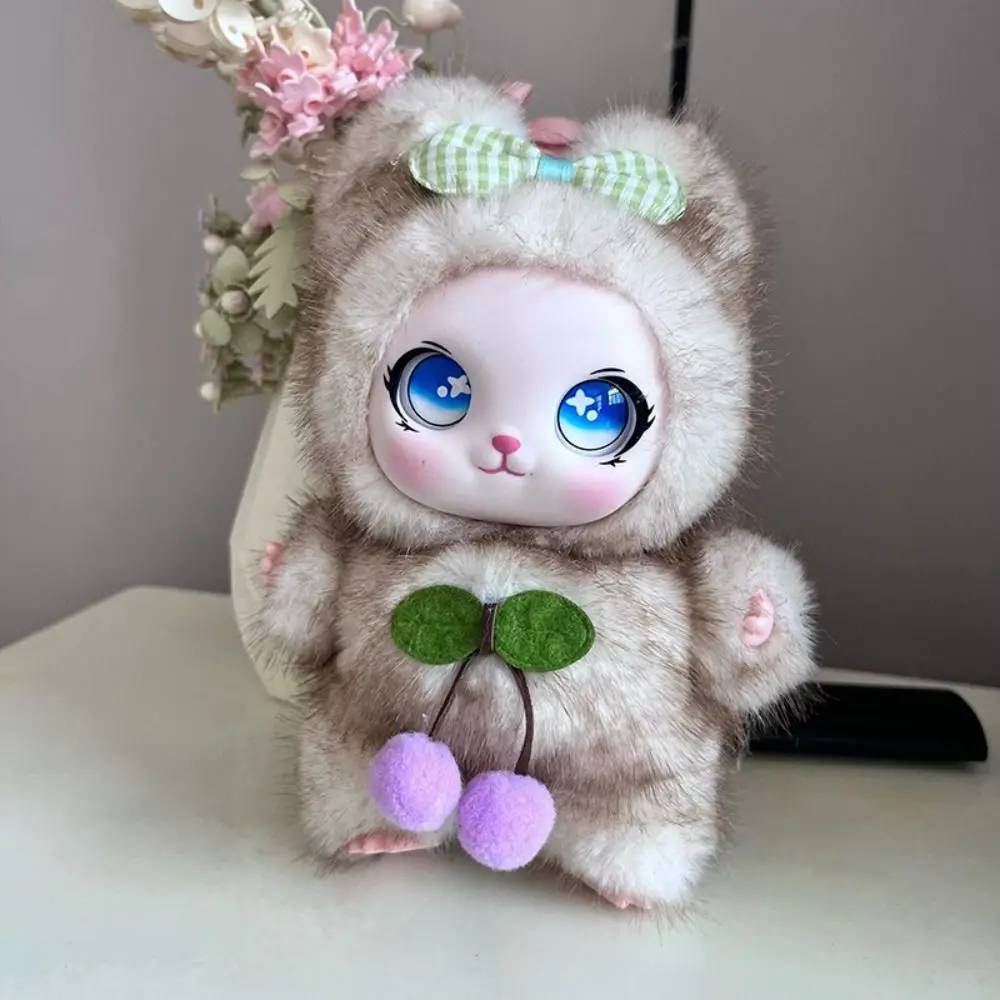 Soft Plush Plush Bear Keychain Vinyl Face Cute Stuffed Stuffed Animal Bag Charm Trendy Collectible Hanging Decor Plush Figure