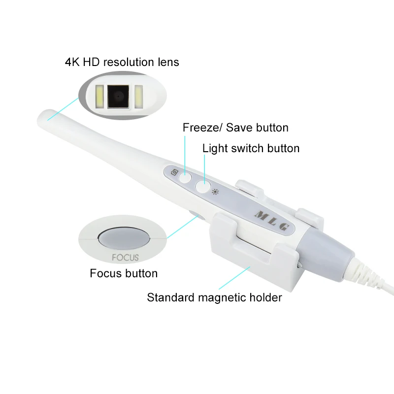 Portable Dental 4K HD Smart Focus USB Intraoral Camera Intra-oral Camera High Resolution for Oral Examination Dentistry Camera