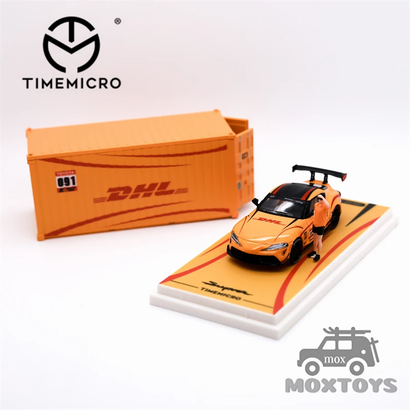 

Литая под давлением модель автомобиля Time Micro 1:64 GR Supra DHL Orange