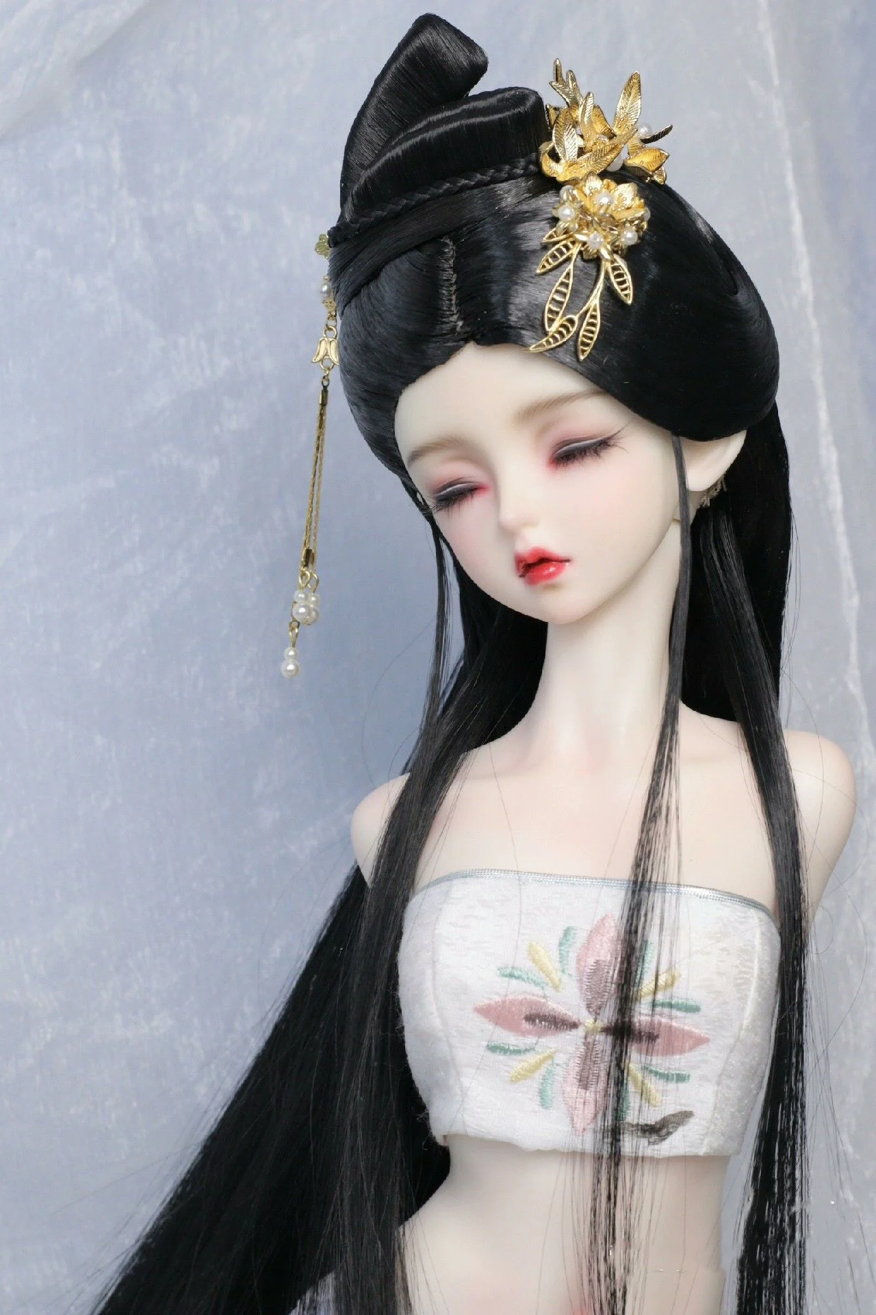 1/4 1/3 Scale Ancient Costume BJD Wig Doll Accessories Hanfu Style Hair Retro Long Wigs For BJD/SD YOSD MSD SD13 Girl SSDF C1974