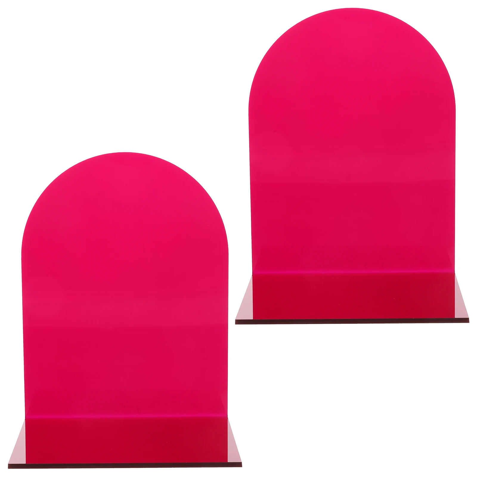 2 Pcs Book Establishment Rosy Holder Accessory Clear Organizer Decorate Strong Desktop Reading Rack Storage Racks Acrylic End