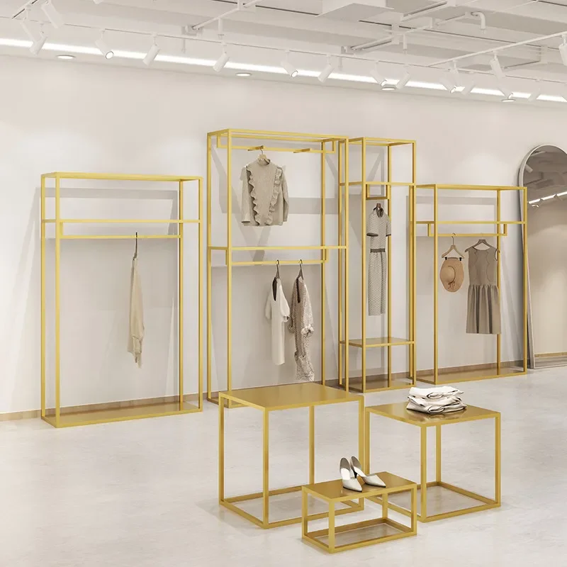 

Элитный двухуровневый стеллаж-витрина для одежды Nakajima для мужчин и женщин, вешалка для детской одежды LC