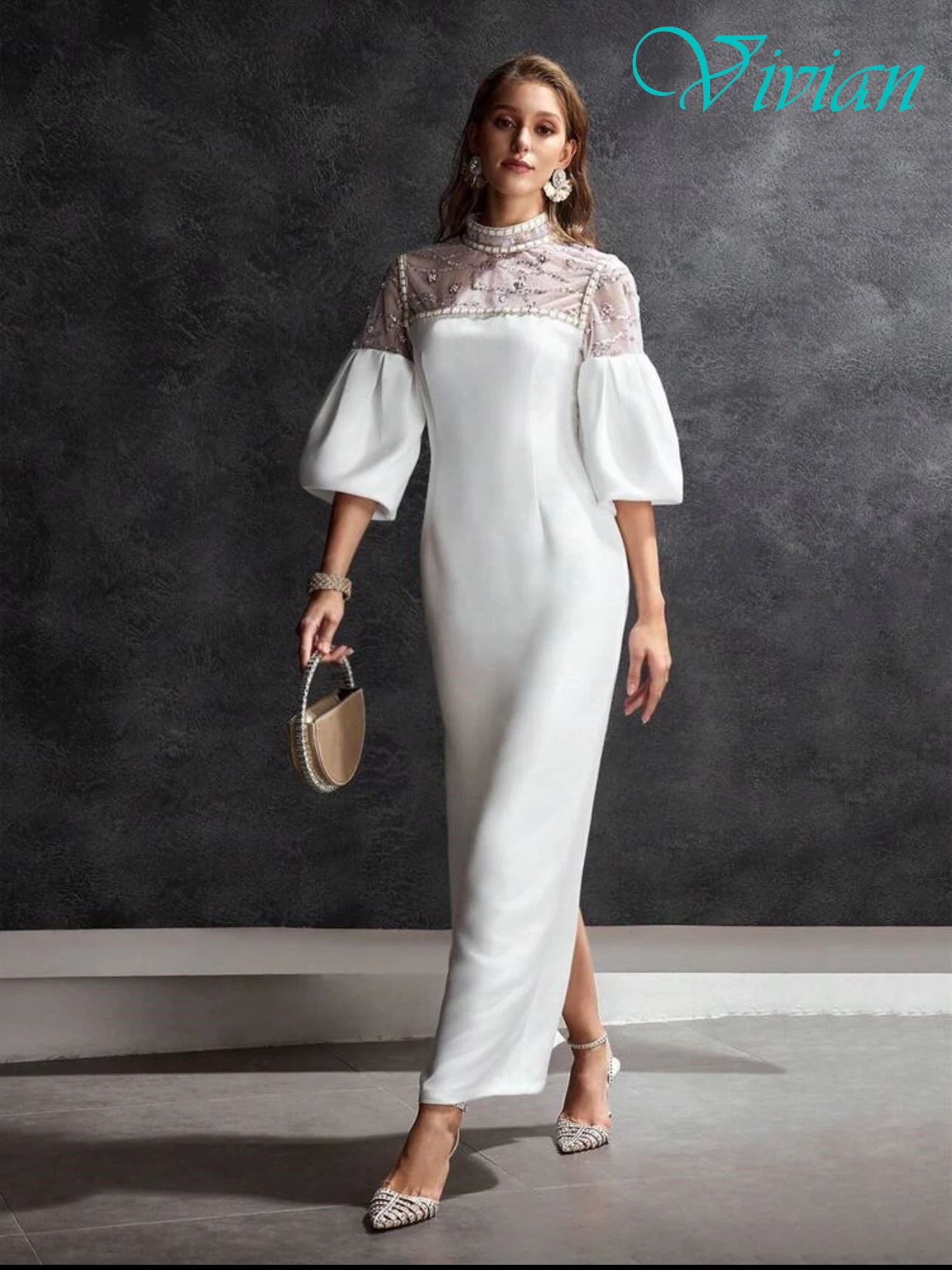 맞춤형 스트레이트 크루넥 반팔 정장 이브닝 드레스 클래식 맞춤형 행사 가운 고품질 연예인 가운