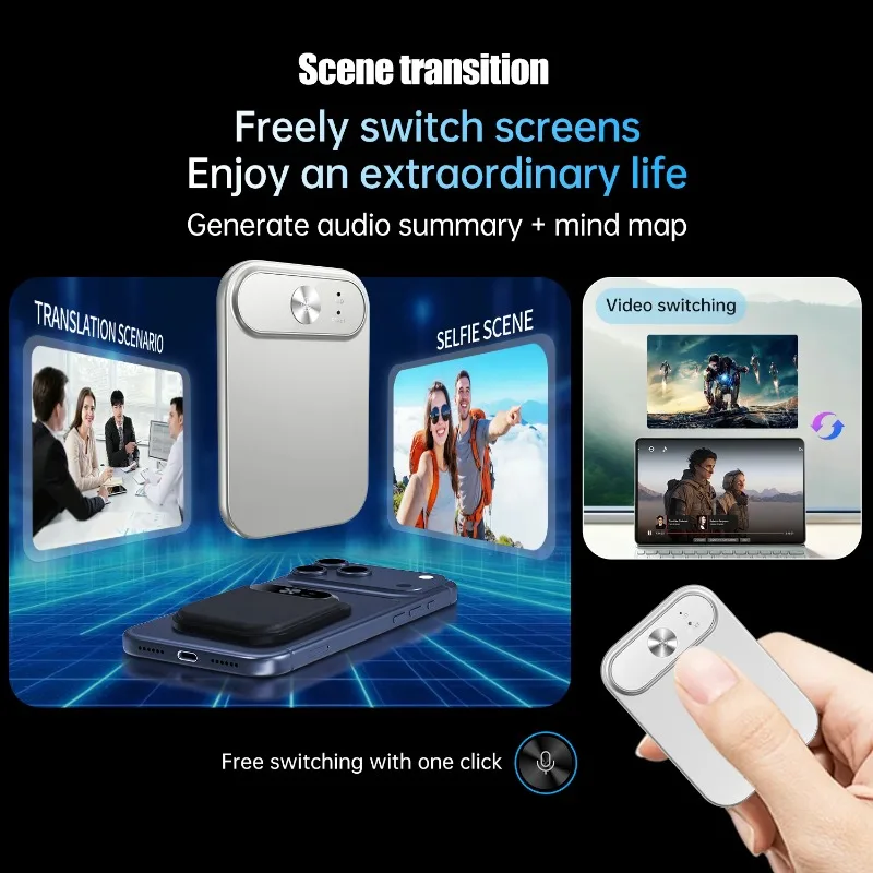 AI Smart Translator Device Multi Language Real Time Voice Photo Translation Portable For Travel Business Learning Study Use Pro