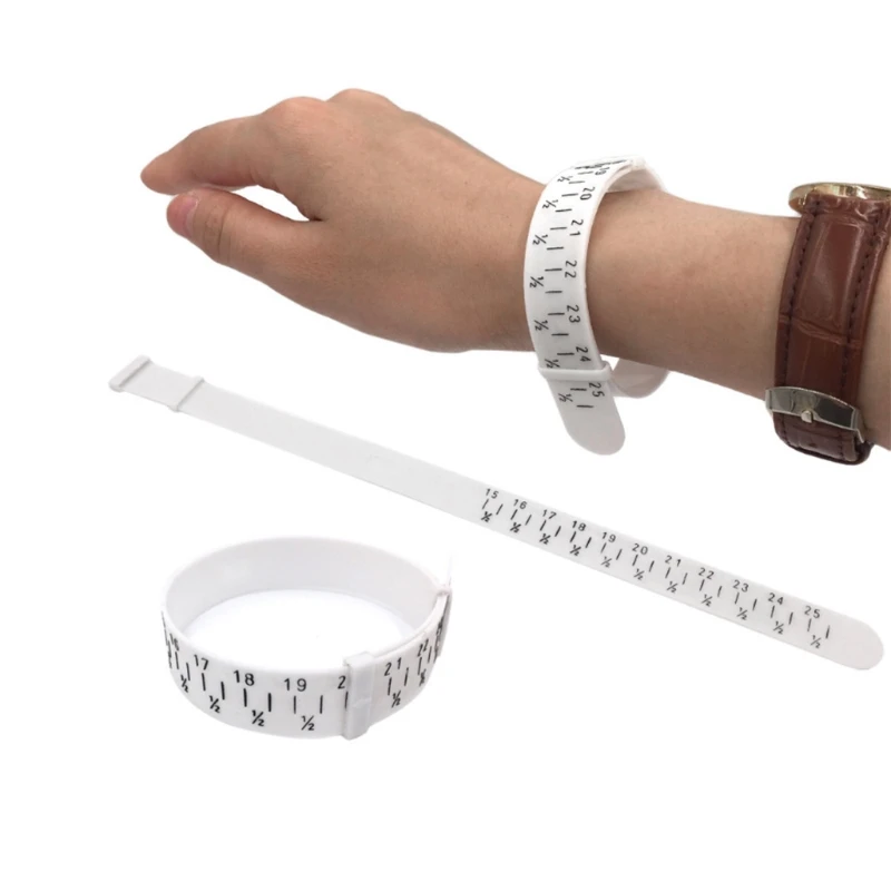 

1pc ABS Plastic Bracelet Bangle Gauge Sizer 15 to 25cm Jewelry Measuring Tape Wrist Size Tool Jewellery Bracelet Making Tools