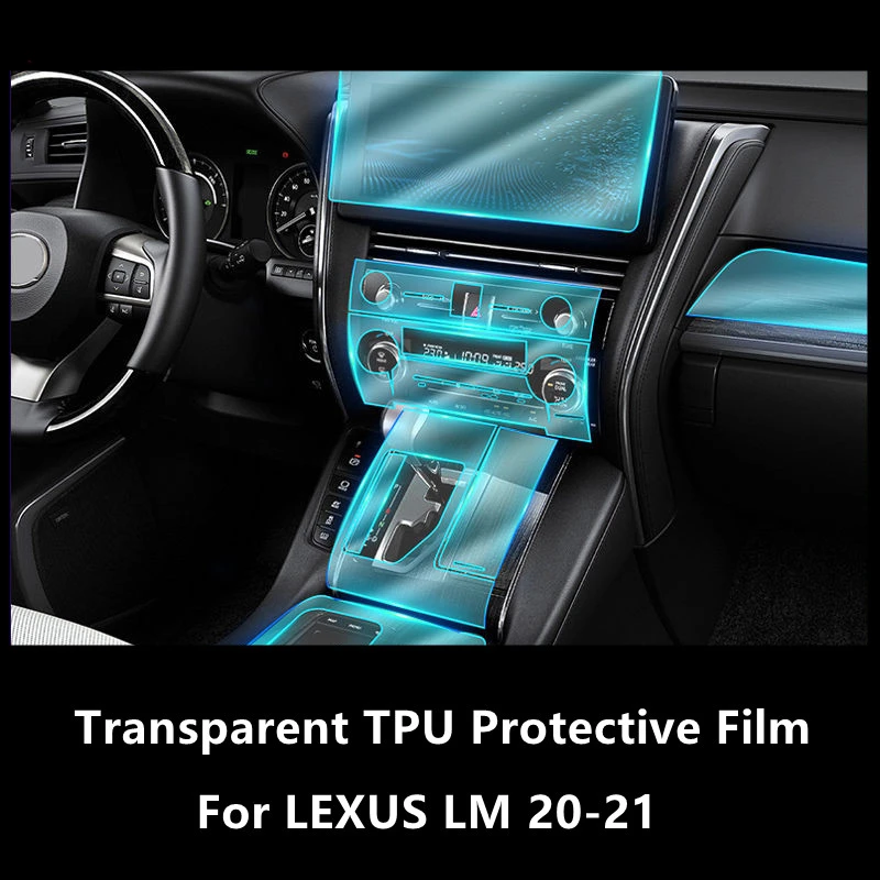 

For LEXUS LM 20-21 Car Interior Center Console Transparent TPU Protective Film Anti-scratch Repair Film Accessories Refit
